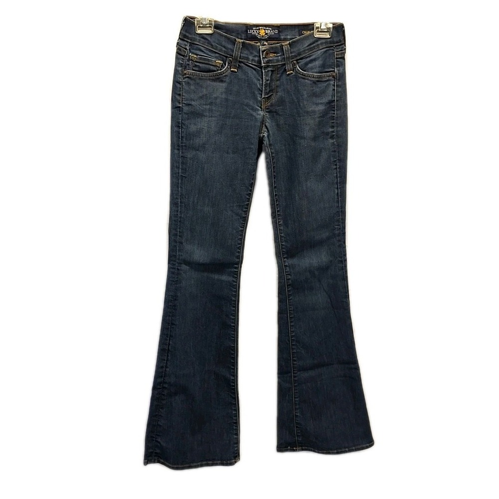 Lucky Brand Charlie Flare Jeans 0 25 Low Rise Stretch Boho Bell Bottom